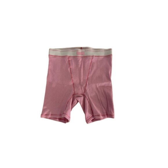 Skims Stretch Cotton Ribbed Tank and Boxers, Pink, Size Small - Picture 2 of 6